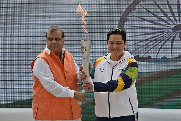 Torch Relay For 18th Asian Games Begins In Delhi