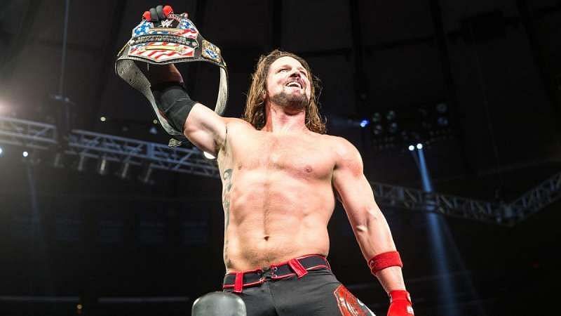 A victorious AJ Styles at The Garden 