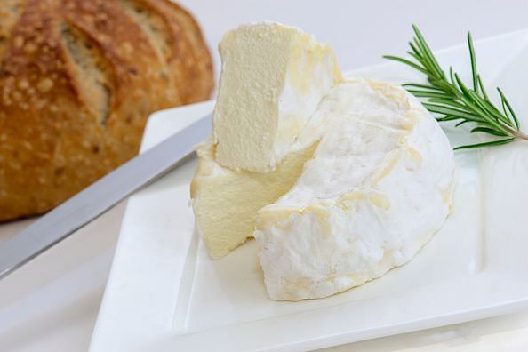 Soft rind cheese with a flowered rind