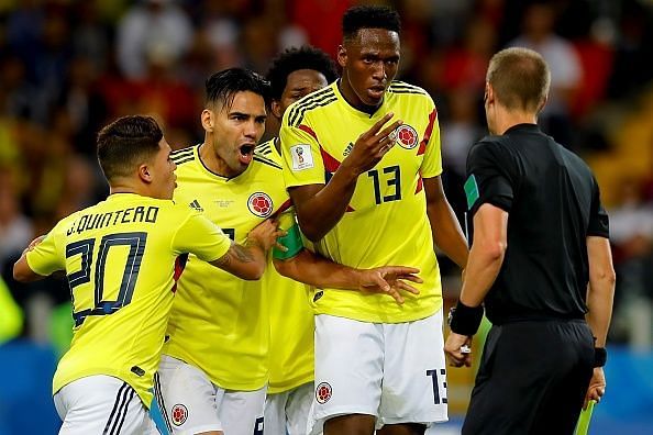 Colombia star lashes out at 'biased' referee after World Cup defeat to ...