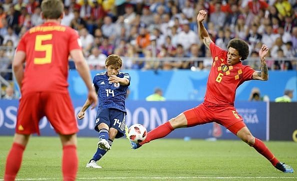 Football: Japan vs Belgium
