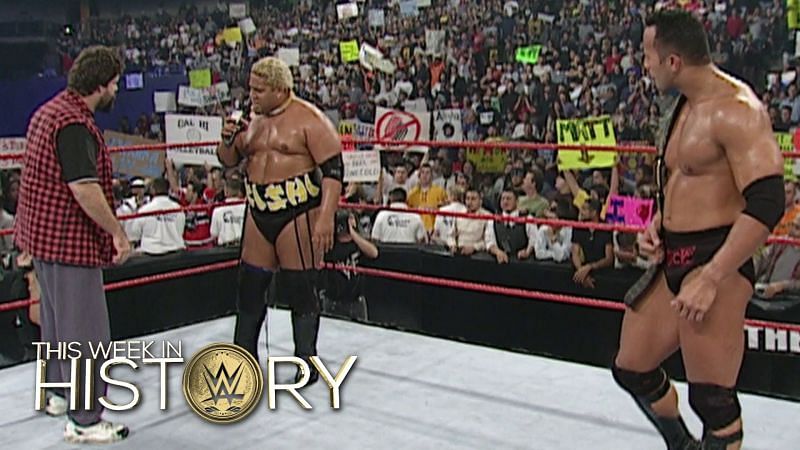 Rikishi tells Mick Foley he ran over Steve Austin months earlier.