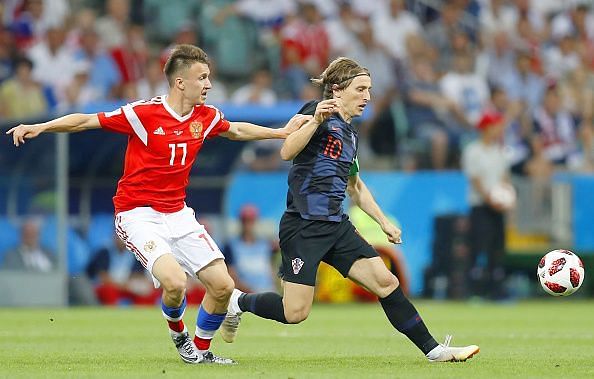 Football: Croatia vs Russia at World Cup
