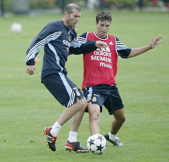 Zinedine Zidane and Francisco Pavon 
