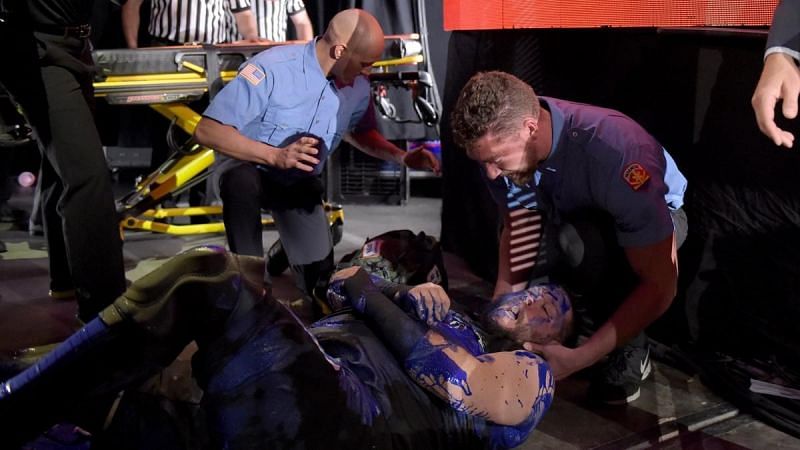 Kevin Owens was thrown into a portable toilet by Braun Strowman!