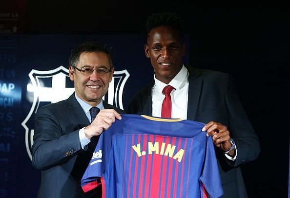 2018 New FC Barcelona Signing Yerry Mina Press Conference Jan 13th