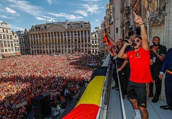 Red Devils Parade In Brussels After Returning From World Cup Russia