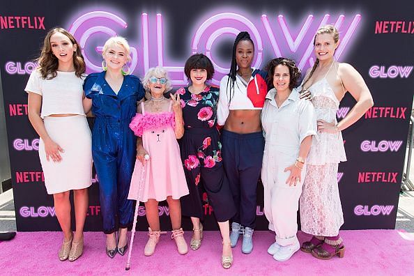 Cast Of Netflix&#039;s &#039;Glow&#039; Celebrates Premiere Of Season 2 With 80&#039;s Takeover On Muscle Beach