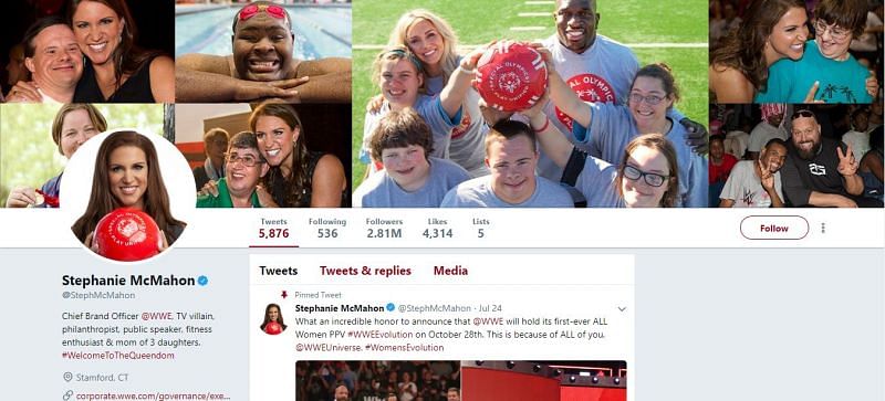 Stephanie McMahon has amassed almost three million followers on Twitter 