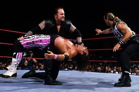 The Undertaker lost to Bret Hart at SummerSlam 1997 after special guest referee Shawn Michaels hit him with a chair