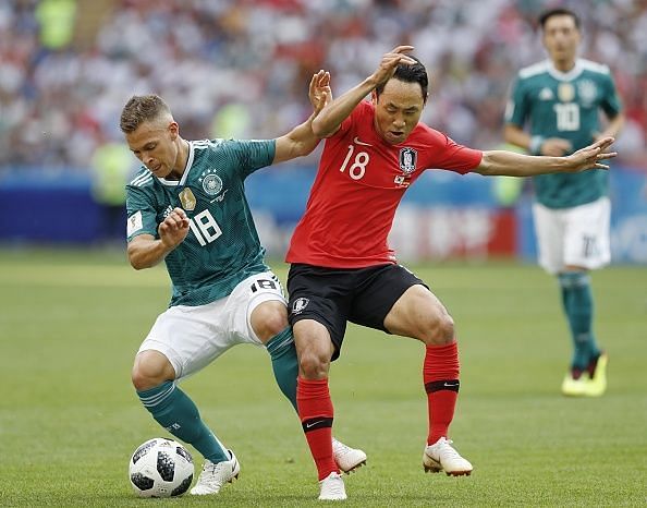 Football: S. Korea vs Germany at World Cup