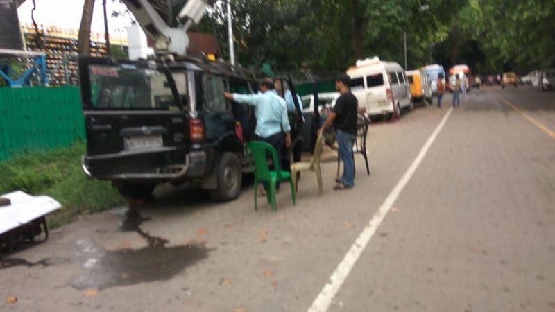 Kolkata TV crew on the spot