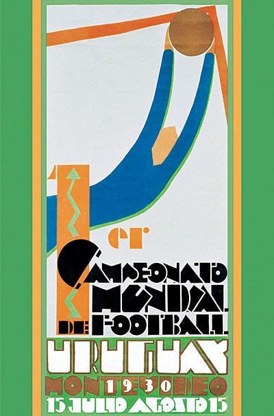 Official poster of the 1930 Football World Cup designed by Guillermo Laborde (1886-1940)