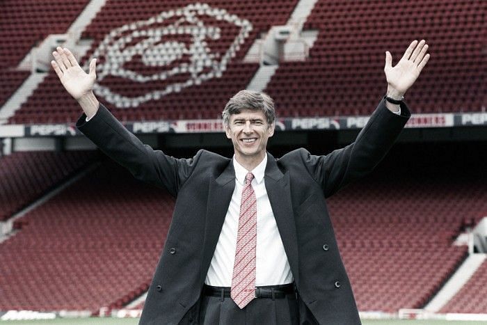 Arsene Wenger unveiled as the manager of Arsenal in October 1996