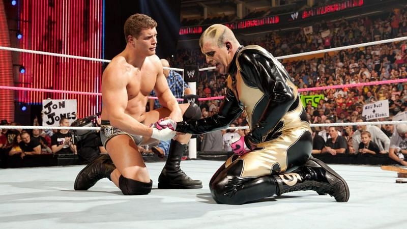 Goldust and Cody Rhodes shared a moment together
