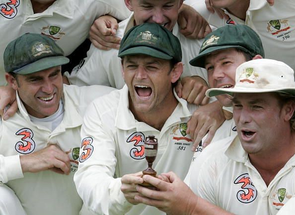 Jubilant Australian team members (L-R) M