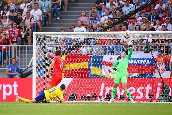 Jordan Pickford made a few vital saves for England in the second half