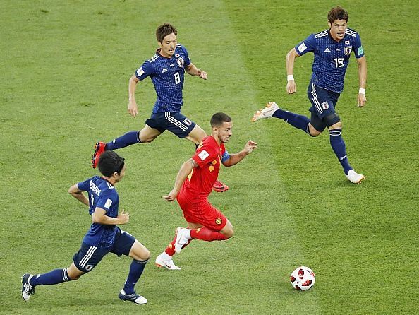 Football: Japan vs Belgium at World Cup