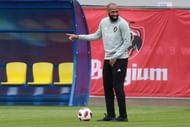 Team Belgium in training ahead of 2018 FIFA World Cup semi-final match against France