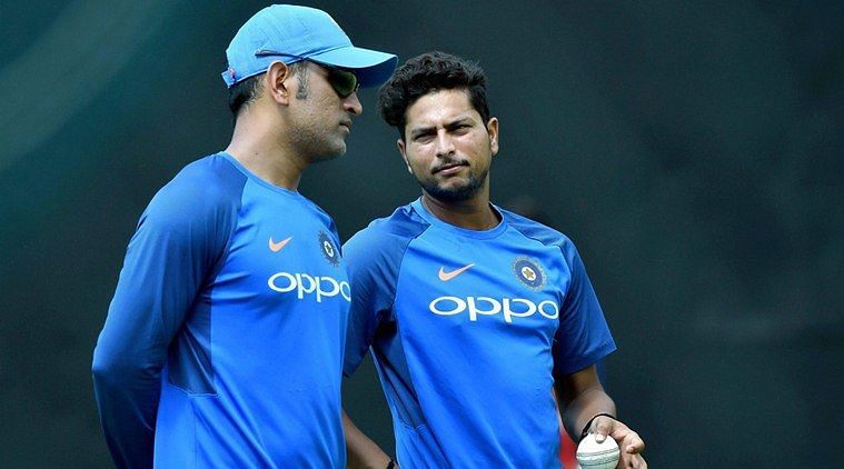 Image result for ms dhoni kuldeep yadav hd images