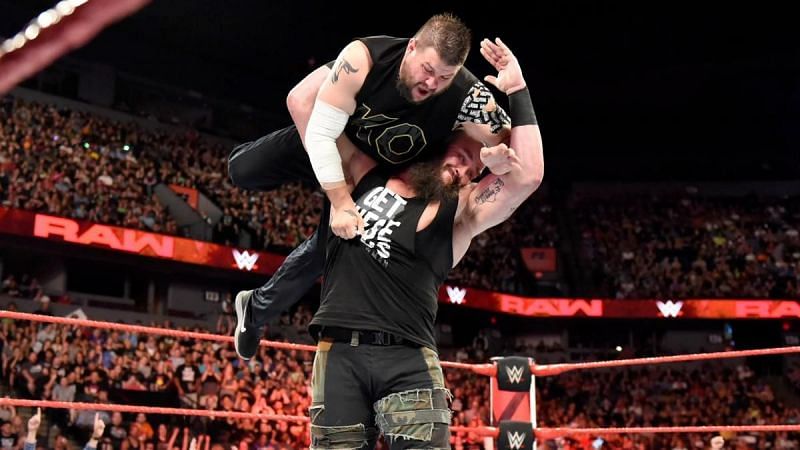 Braun Strowman tried to hit Kevin Owens with a Powerslam