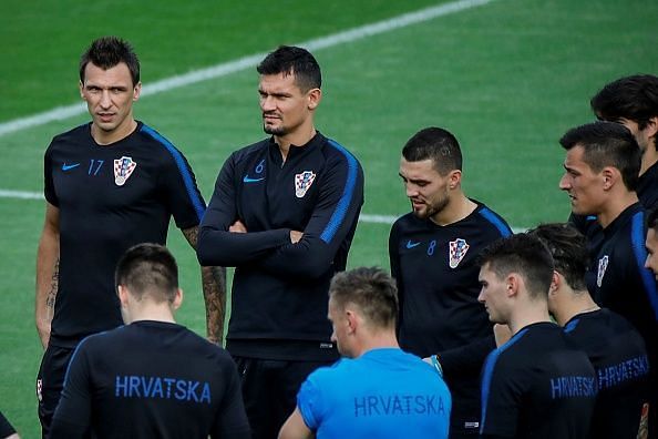 Croatia&#039;s training session ahead of the World Cup 2018 final