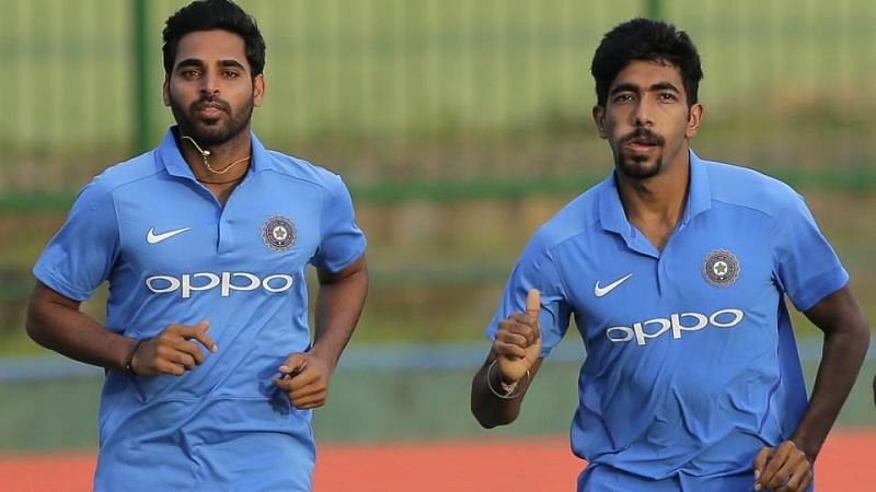 Image result for Jasprit Bumrah and Bhuvneshwar Kumar