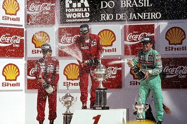 Nigel Mansell, Alain Prost, Mauricio Gugelmin, Grand Prix Of Brazil