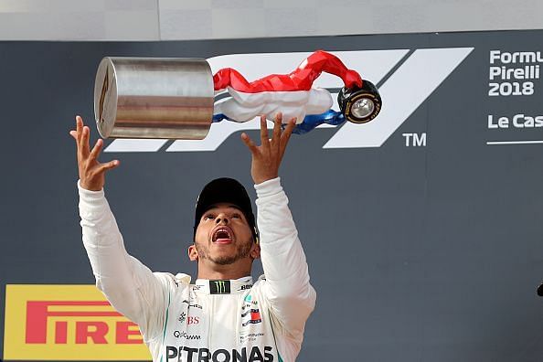 Race winner Lewis Hamilton of Great Britain and Mercedes GP...