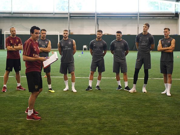 Arsenal Players Pre-Season Training Session