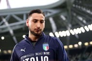 Gianluigi Donnarumma of Italy looks on before the...