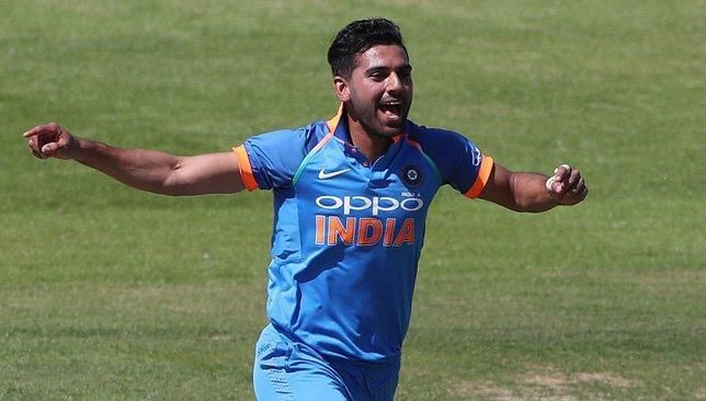 Image result for deepak chahar india debut