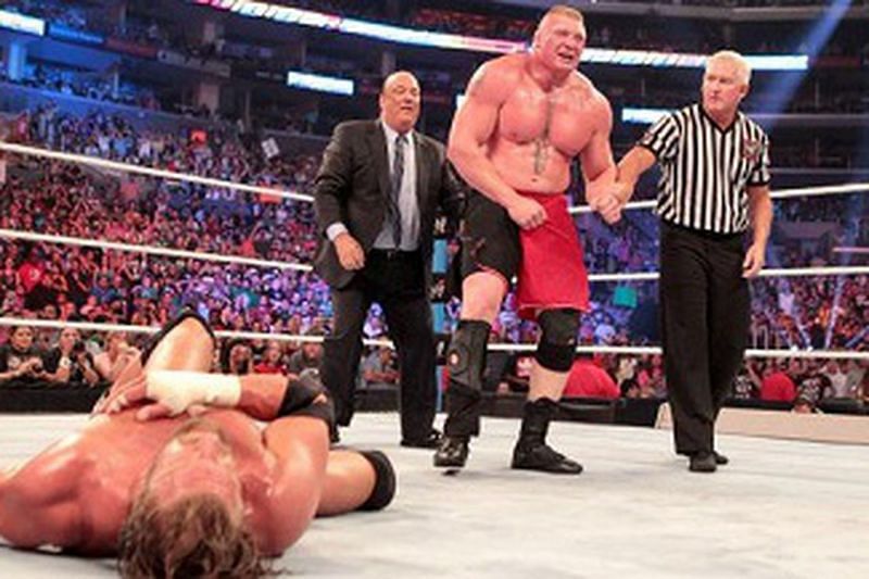 Lesnar Vs Triple H was billed as &#039; The Perfect Storm&#039; 