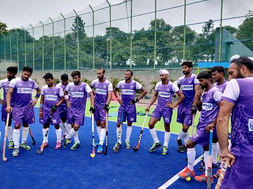 Indian Men's Hockey team in training