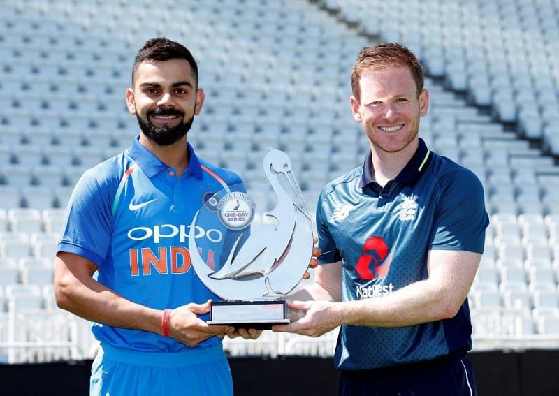 Virat Kohli and Eoin Morgan