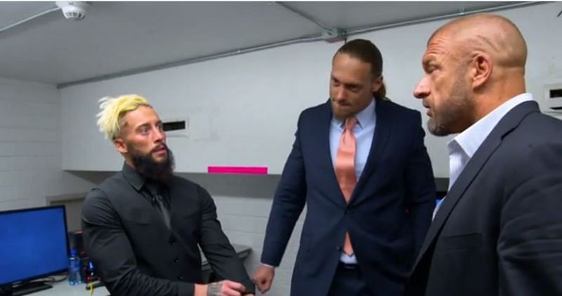 Enzo Amore, Big Cass and Triple H