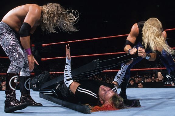 Edge and Christian&#039;s match with The Hardys at No Mercy 1999 was a sign of things to come