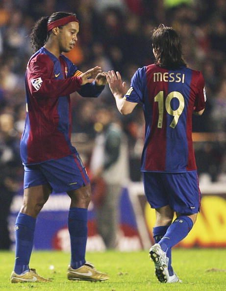 Ronaldinho and Messi