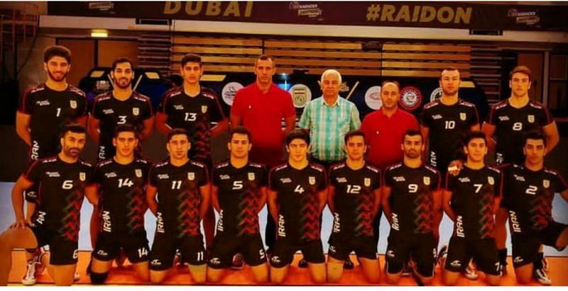 Iranian Kabaddi Team at the Dubai Kabaddi Masters 2018.