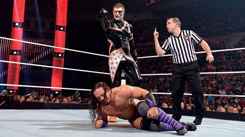 Cody Rhodes (as Stardust) competing against Neville in WWE 
