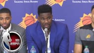 Ayton addressing the Suns media after being drafted