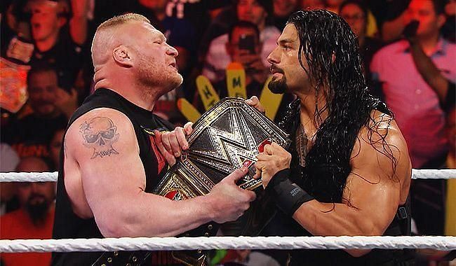 Image result for brock lesnar and roman reigns