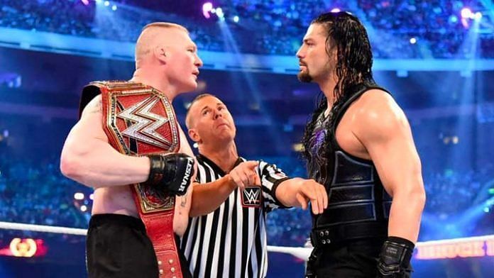 Brock Lesnar defends his Championship against Roman Reigns this weekend