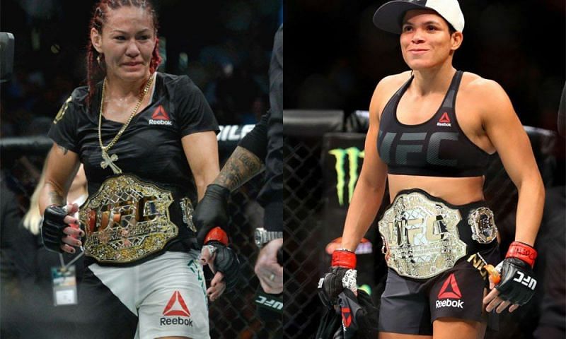 Cris Cyborg (left) and Amanda Nunes (right) 