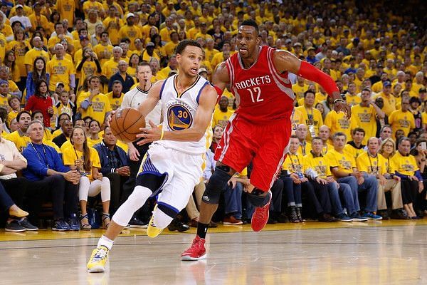 Stephen Curry and Dwight Howard back in 2015