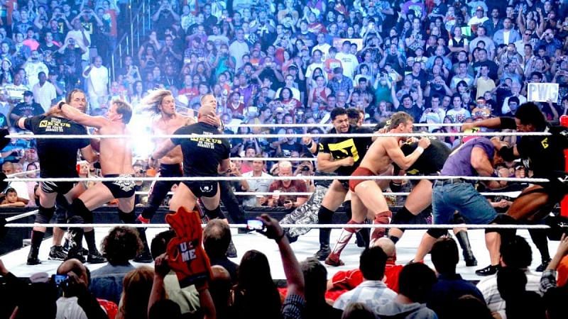 The Nexus battled with WWE Stars
