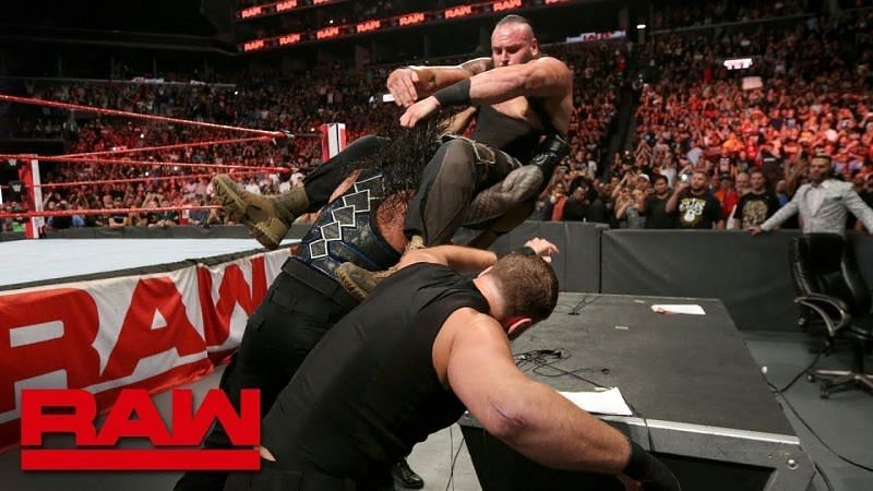 Image result for braun strowman attacked by the shield on 20 august raw