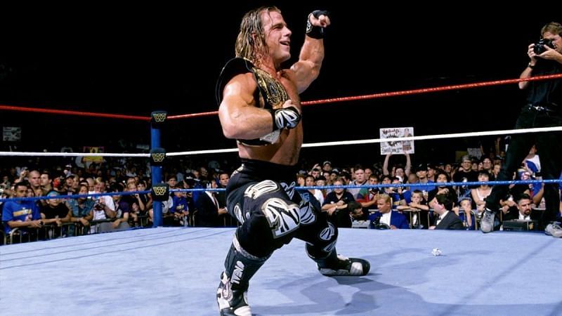 Shawn Michaels with the WWE Championship