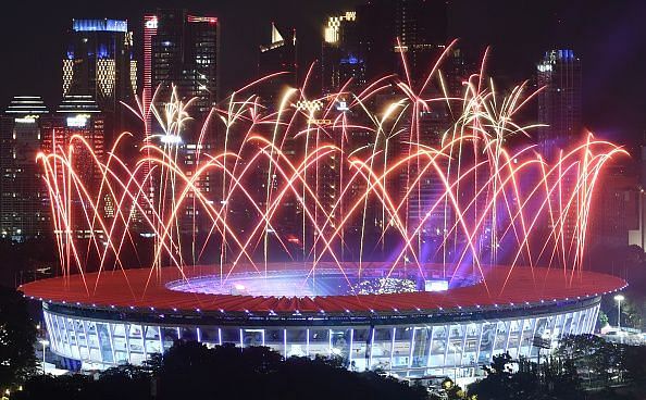 Fireworks lit up the opening ceremony