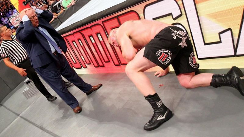 Whom will Heyman align himself with after Lesnar?